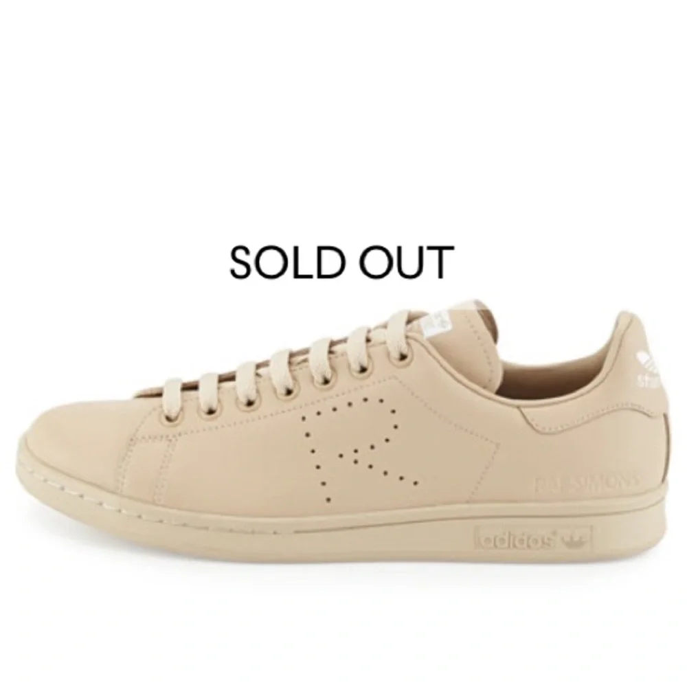 ADIDAS by RAF SIMONS Sz 6.5 tan leather Stan Smith